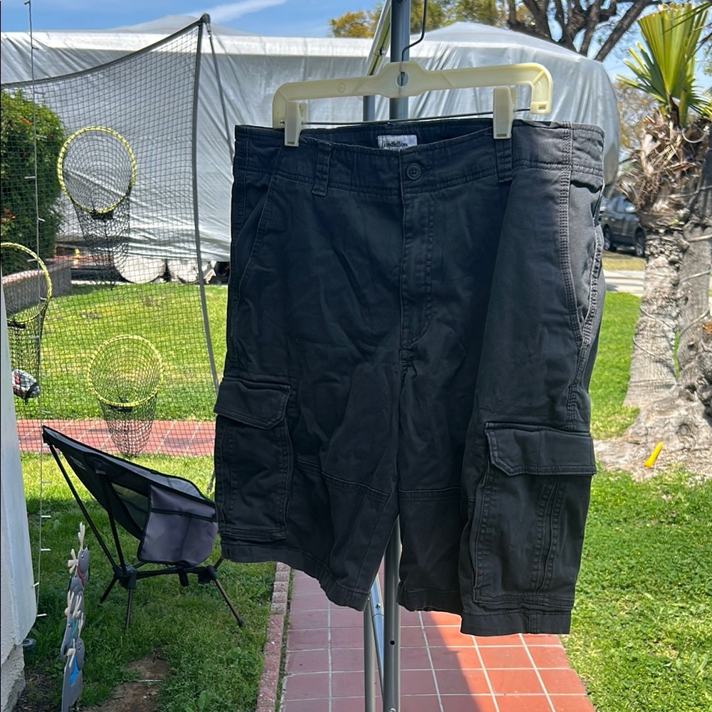 Men's Black Cargo Shorts